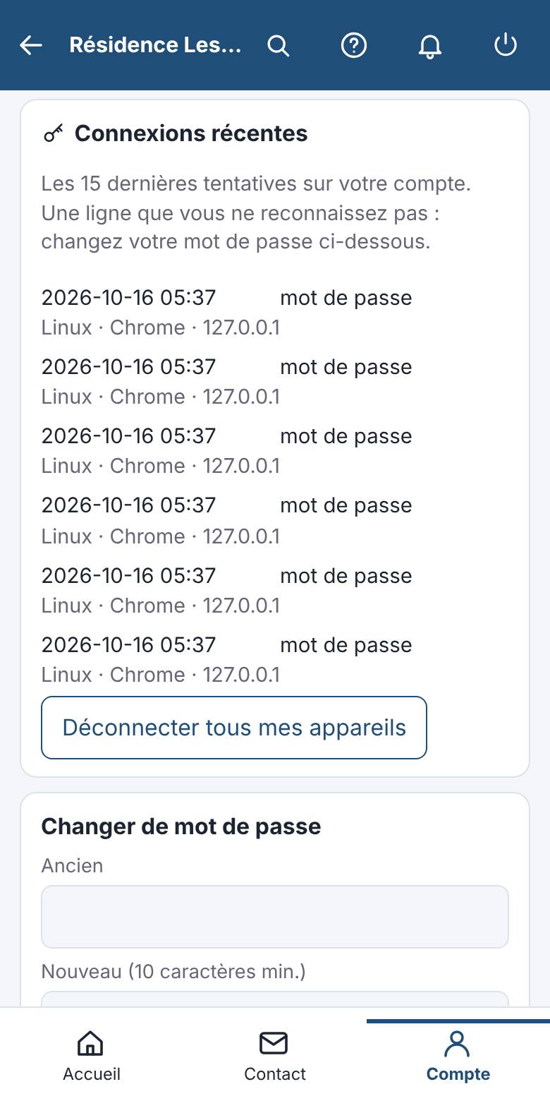 Les connexions récentes, et « Déconnecter tous mes appareils ».