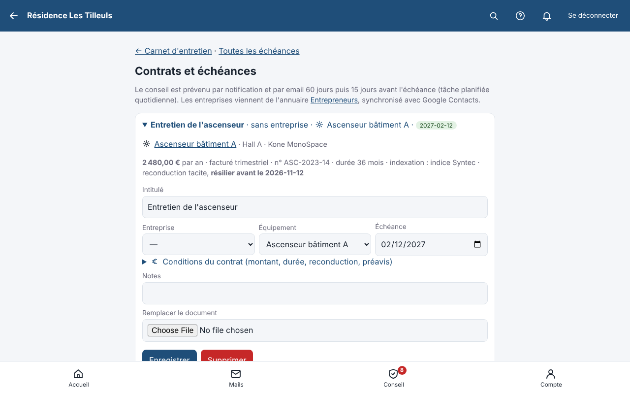 Contrats avec reconduction et préavis